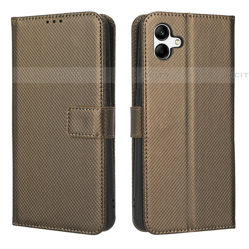 Custodia Portafoglio In Pelle Cover con Supporto BY1 per Samsung Galaxy F14 5G Marrone