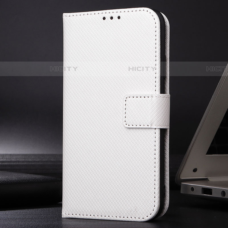 Custodia Portafoglio In Pelle Cover con Supporto BY1 per Samsung Galaxy F22 4G Bianco
