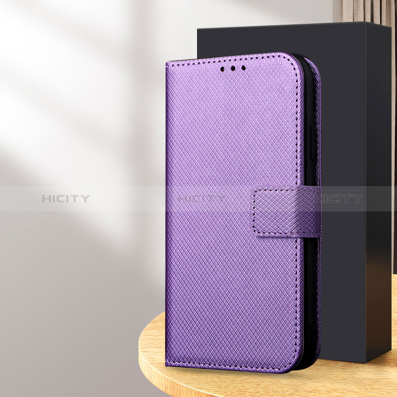 Custodia Portafoglio In Pelle Cover con Supporto BY1 per Samsung Galaxy S24 5G Viola