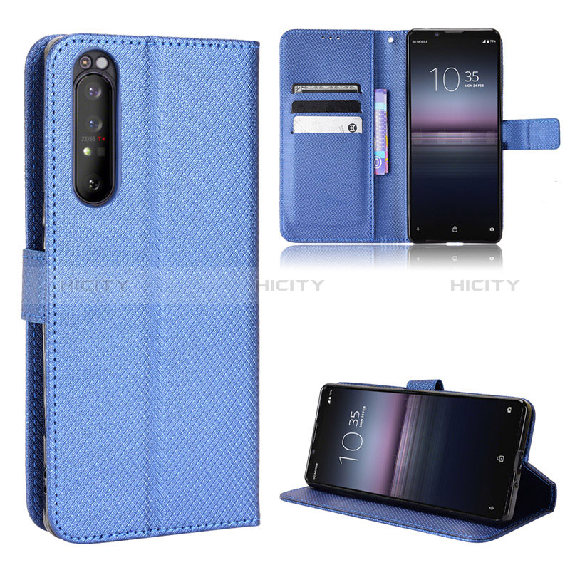 Custodia Portafoglio In Pelle Cover con Supporto BY1 per Sony Xperia 1 II