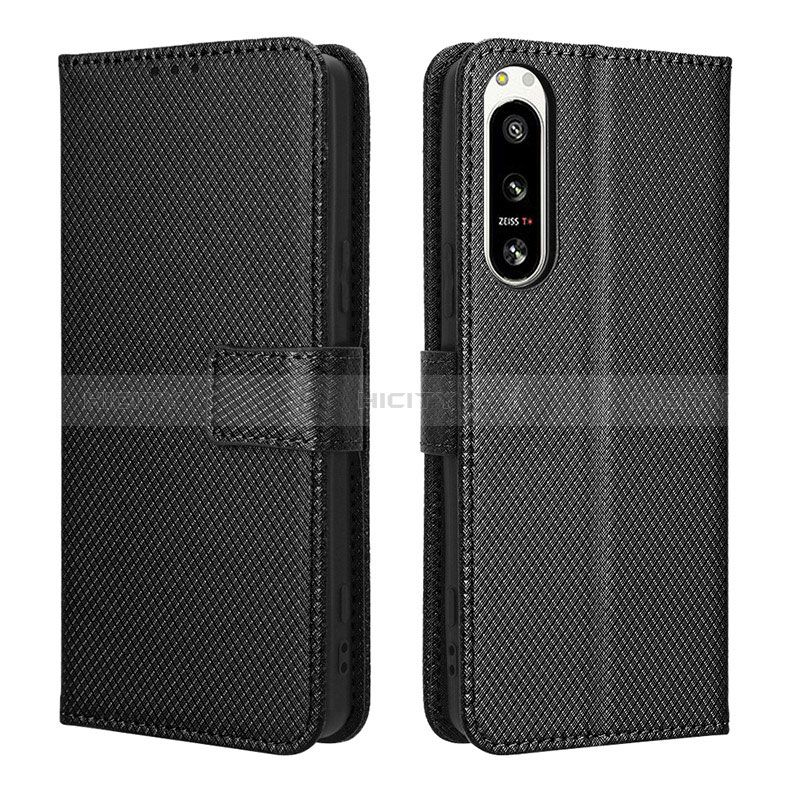 Custodia Portafoglio In Pelle Cover con Supporto BY1 per Sony Xperia 5 IV