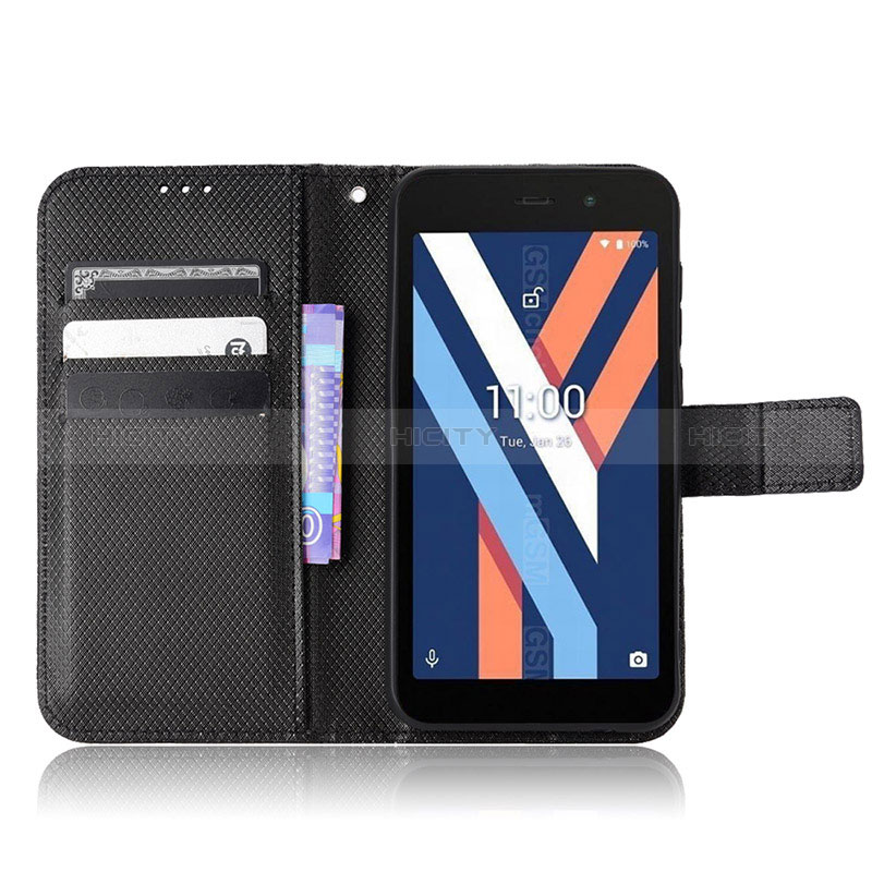 Custodia Portafoglio In Pelle Cover con Supporto BY1 per Wiko Y52