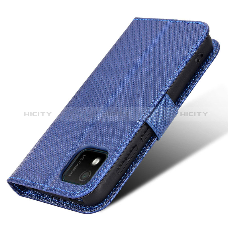 Custodia Portafoglio In Pelle Cover con Supporto BY1 per Wiko Y52 Blu