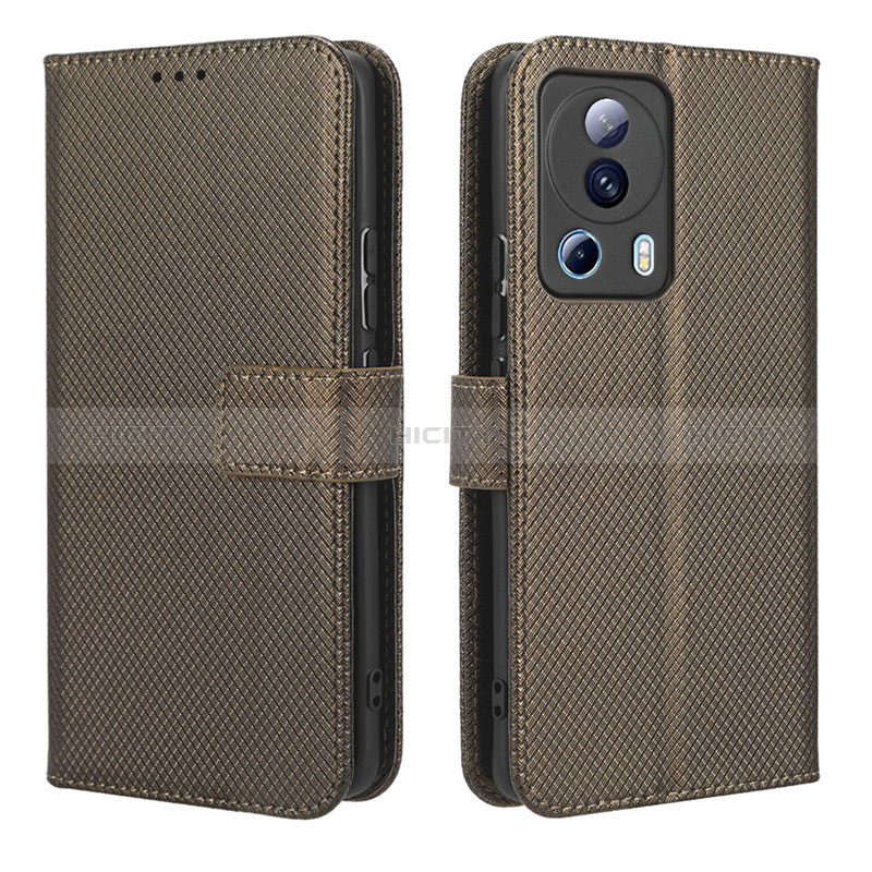 Custodia Portafoglio In Pelle Cover con Supporto BY1 per Xiaomi Mi 13 Lite 5G Marrone