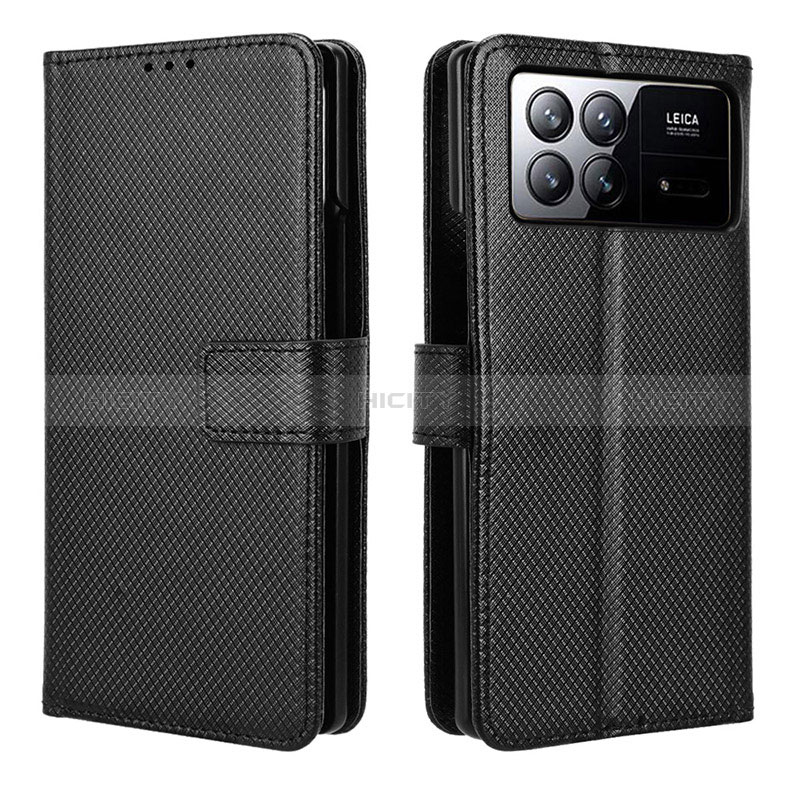 Custodia Portafoglio In Pelle Cover con Supporto BY1 per Xiaomi Mix Fold 3 5G Nero