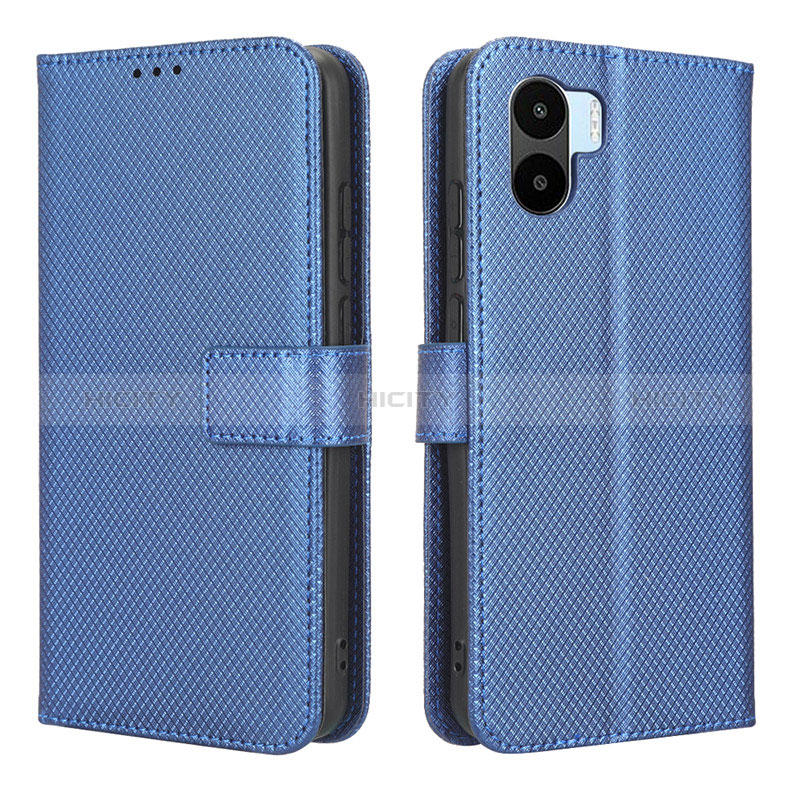 Custodia Portafoglio In Pelle Cover con Supporto BY1 per Xiaomi Poco C50 Blu