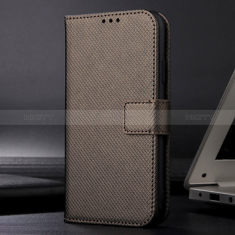 Custodia Portafoglio In Pelle Cover con Supporto BY1 per Xiaomi Poco M4 Pro 4G Marrone