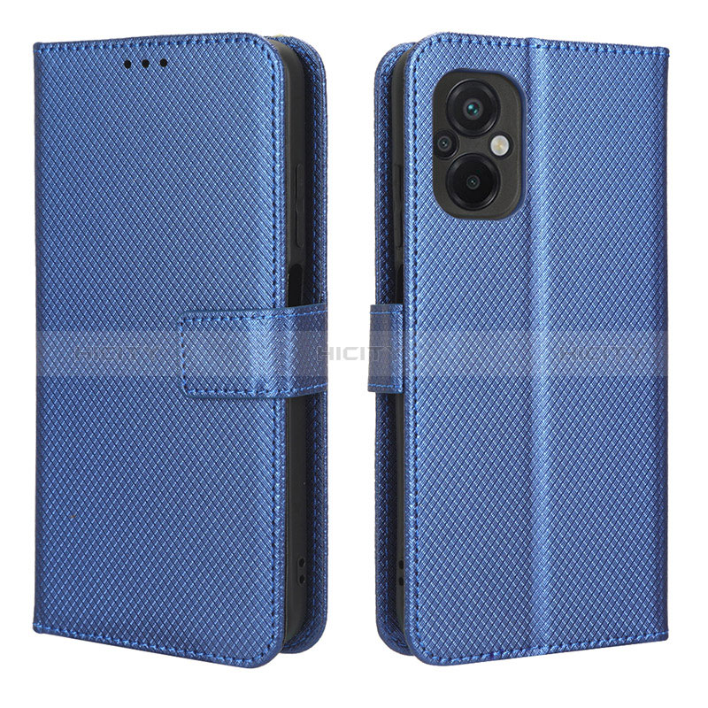 Custodia Portafoglio In Pelle Cover con Supporto BY1 per Xiaomi Poco M5 4G Blu