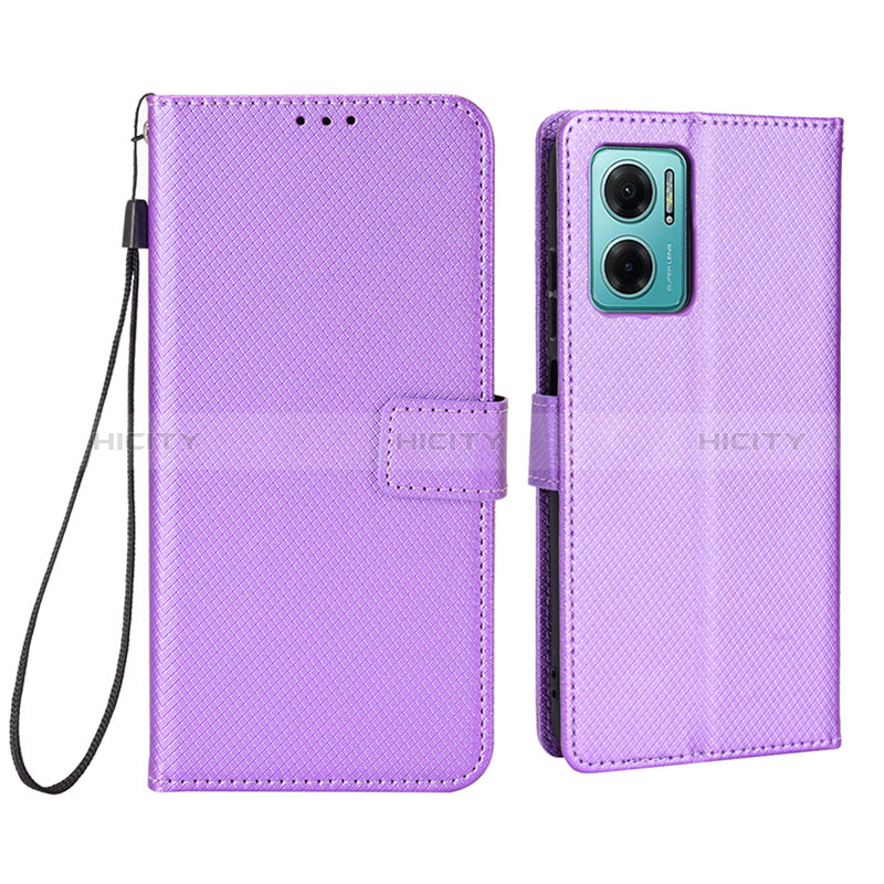 Custodia Portafoglio In Pelle Cover con Supporto BY1 per Xiaomi Redmi 11 Prime 5G Viola