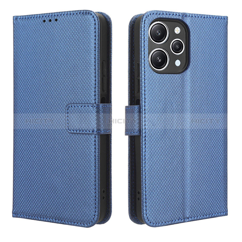 Custodia Portafoglio In Pelle Cover con Supporto BY1 per Xiaomi Redmi 12 4G Blu