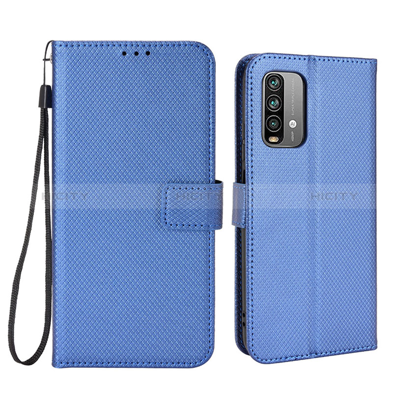 Custodia Portafoglio In Pelle Cover con Supporto BY1 per Xiaomi Redmi 9 Power Blu