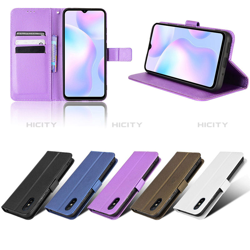 Custodia Portafoglio In Pelle Cover con Supporto BY1 per Xiaomi Redmi 9A