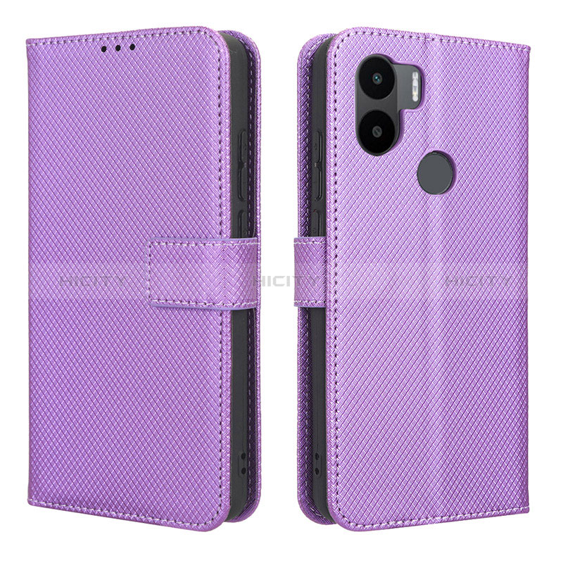 Custodia Portafoglio In Pelle Cover con Supporto BY1 per Xiaomi Redmi A1 Plus Viola