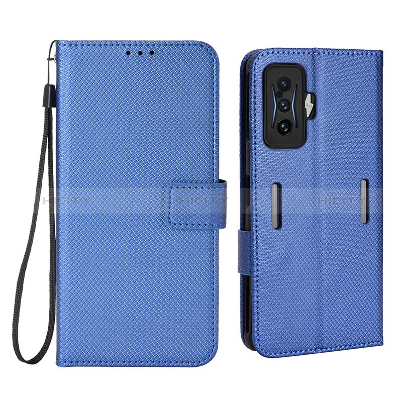 Custodia Portafoglio In Pelle Cover con Supporto BY1 per Xiaomi Redmi K50 Gaming 5G Blu