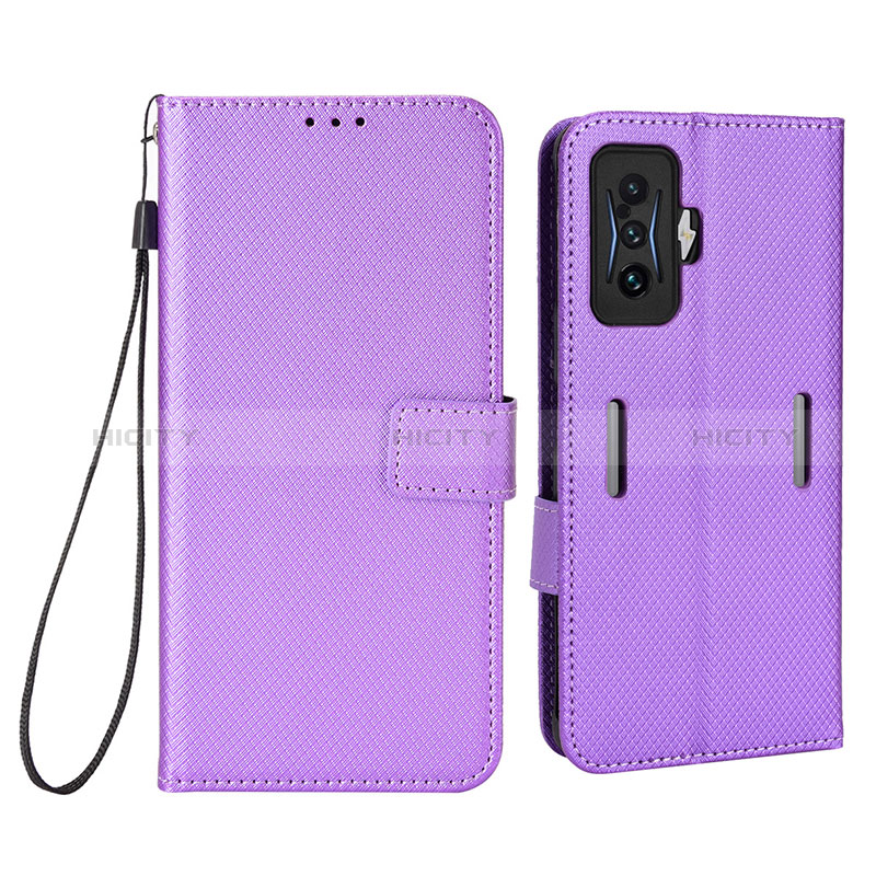 Custodia Portafoglio In Pelle Cover con Supporto BY1 per Xiaomi Redmi K50 Gaming 5G Viola