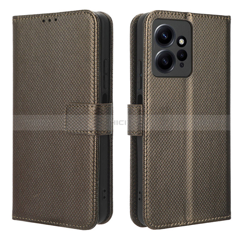 Custodia Portafoglio In Pelle Cover con Supporto BY1 per Xiaomi Redmi Note 12 4G Marrone