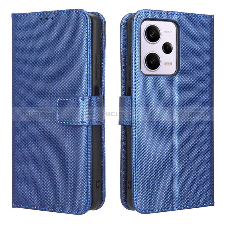 Custodia Portafoglio In Pelle Cover con Supporto BY1 per Xiaomi Redmi Note 12 Explorer Blu