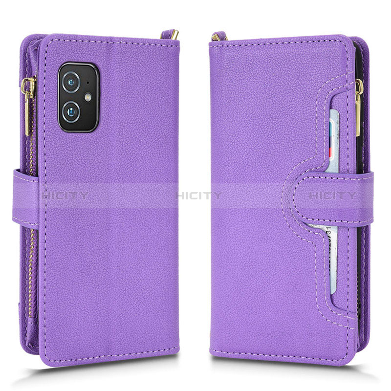 Custodia Portafoglio In Pelle Cover con Supporto BY2 per Asus ZenFone 8 Mini Viola