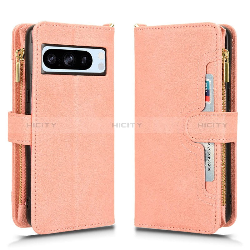 Custodia Portafoglio In Pelle Cover con Supporto BY2 per Google Pixel 8 Pro 5G Oro Rosa