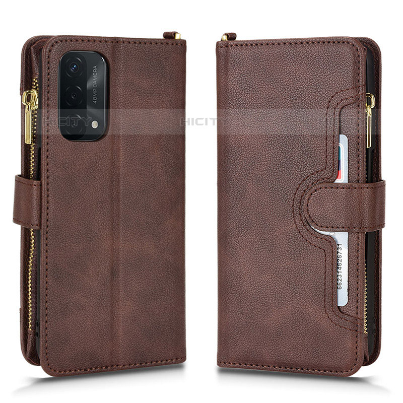 Custodia Portafoglio In Pelle Cover con Supporto BY2 per OnePlus Nord N200 5G Marrone