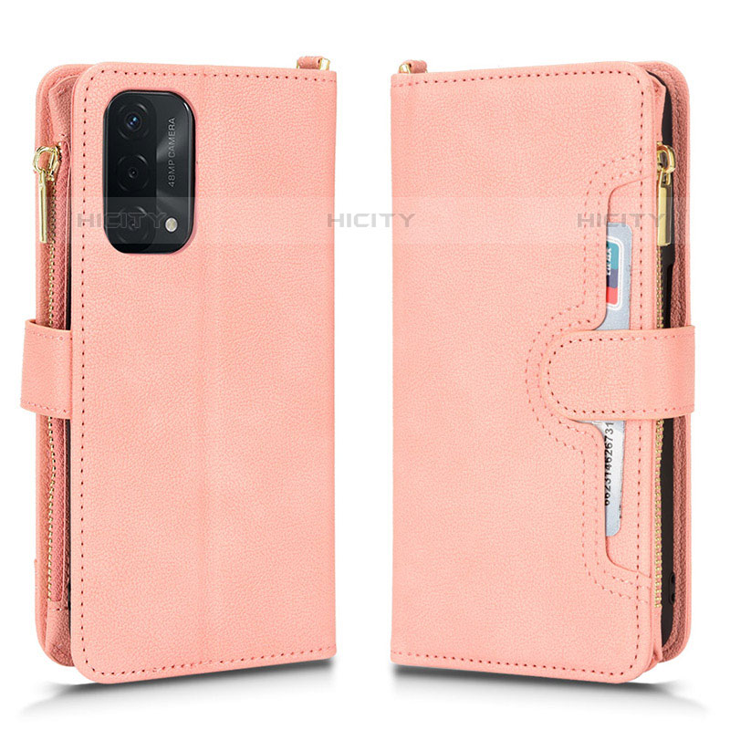 Custodia Portafoglio In Pelle Cover con Supporto BY2 per OnePlus Nord N200 5G Oro Rosa