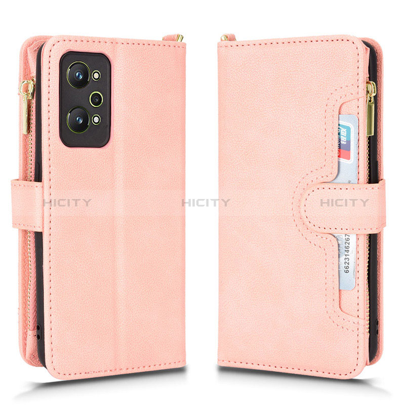 Custodia Portafoglio In Pelle Cover con Supporto BY2 per Realme GT2 5G Oro Rosa