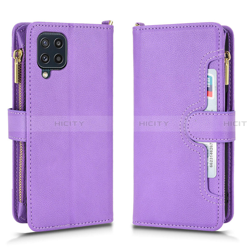 Custodia Portafoglio In Pelle Cover con Supporto BY2 per Samsung Galaxy A22 4G Viola