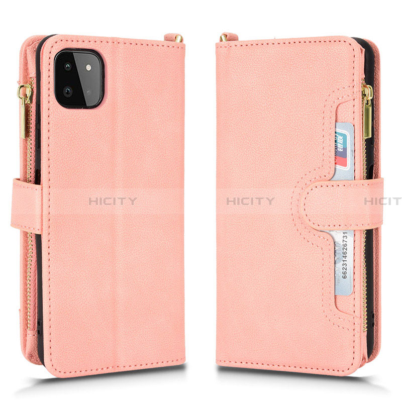 Custodia Portafoglio In Pelle Cover con Supporto BY2 per Samsung Galaxy A22 5G Oro Rosa