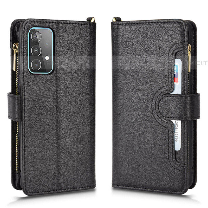 Custodia Portafoglio In Pelle Cover con Supporto BY2 per Samsung Galaxy A52 4G Nero