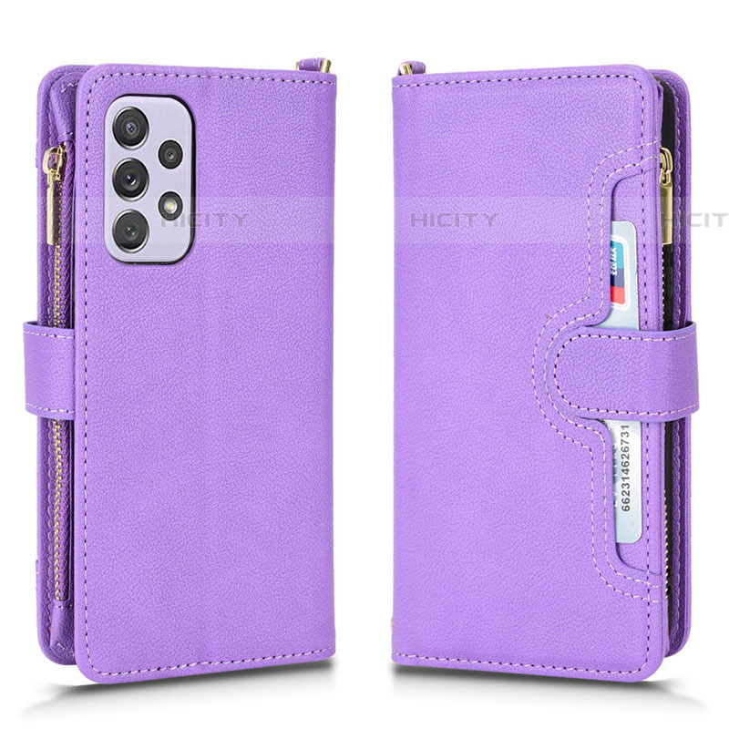 Custodia Portafoglio In Pelle Cover con Supporto BY2 per Samsung Galaxy A53 5G Viola