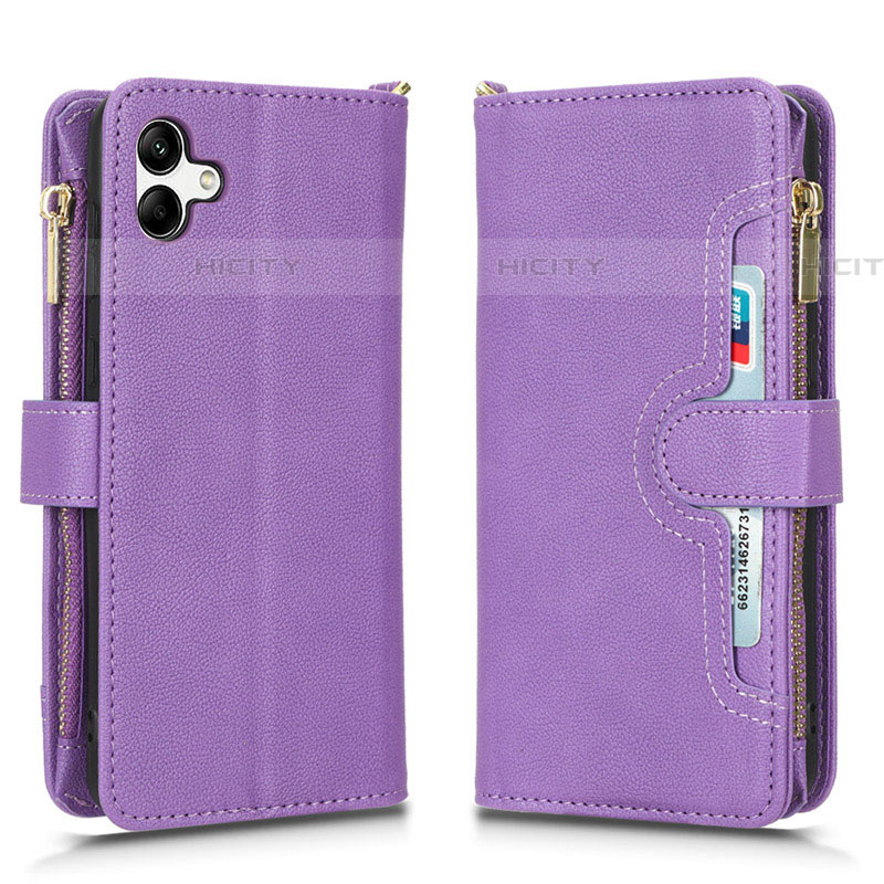 Custodia Portafoglio In Pelle Cover con Supporto BY2 per Samsung Galaxy F14 5G Viola