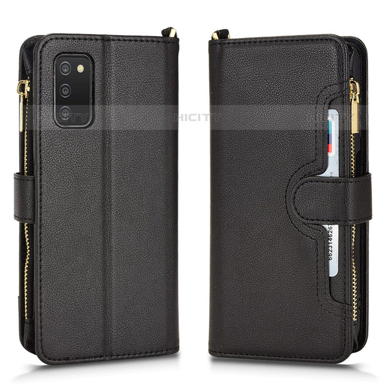 Custodia Portafoglio In Pelle Cover con Supporto BY2 per Samsung Galaxy M02s Nero