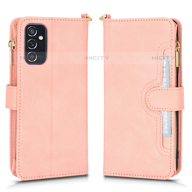 Custodia Portafoglio In Pelle Cover con Supporto BY2 per Samsung Galaxy M52 5G Oro Rosa