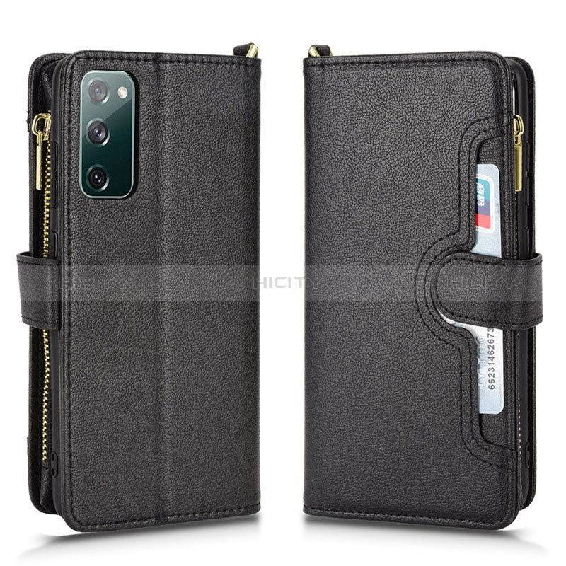 Custodia Portafoglio In Pelle Cover con Supporto BY2 per Samsung Galaxy S20 FE 4G Nero