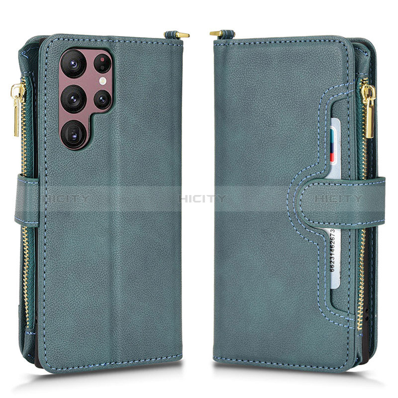 Custodia Portafoglio In Pelle Cover con Supporto BY2 per Samsung Galaxy S22 Ultra 5G