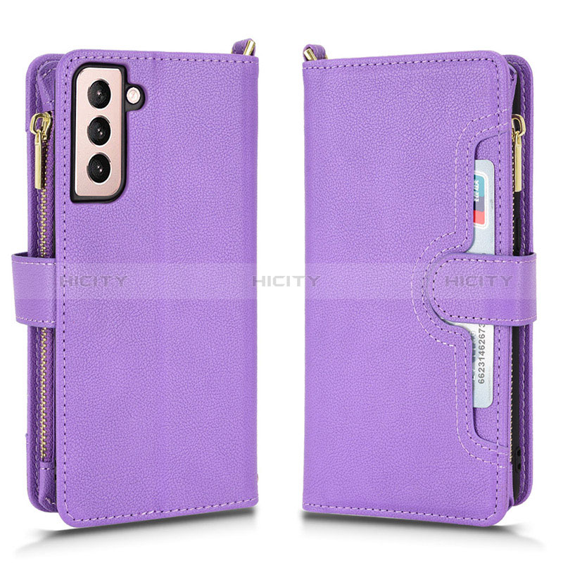 Custodia Portafoglio In Pelle Cover con Supporto BY2 per Samsung Galaxy S23 5G Viola