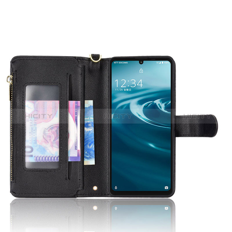 Custodia Portafoglio In Pelle Cover con Supporto BY2 per Sharp Aquos Sense6