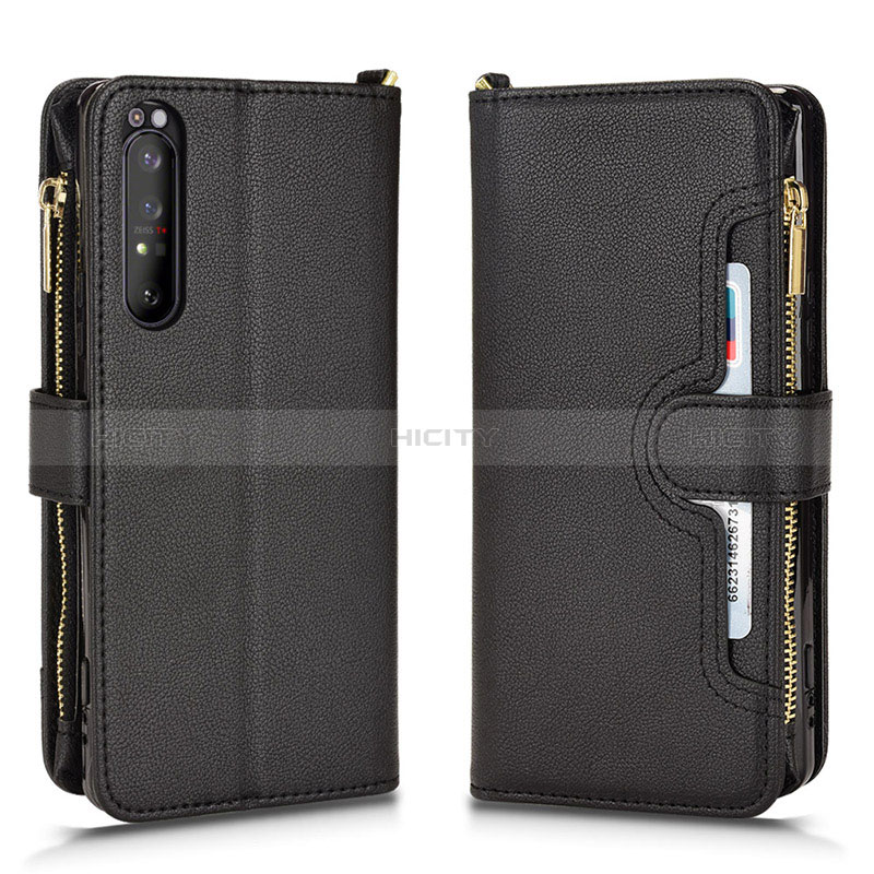 Custodia Portafoglio In Pelle Cover con Supporto BY2 per Sony Xperia 1 II