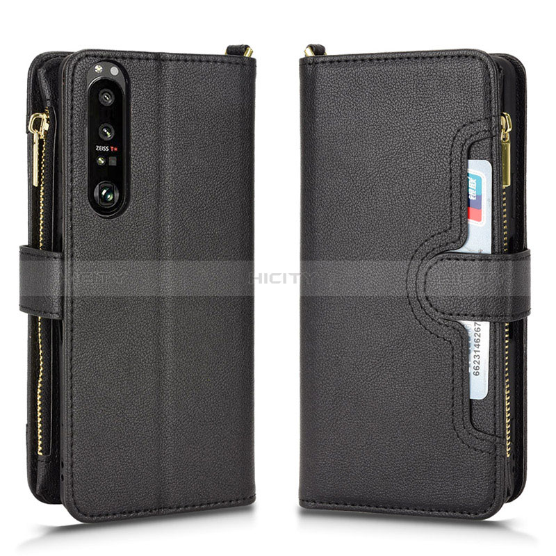 Custodia Portafoglio In Pelle Cover con Supporto BY2 per Sony Xperia 1 III