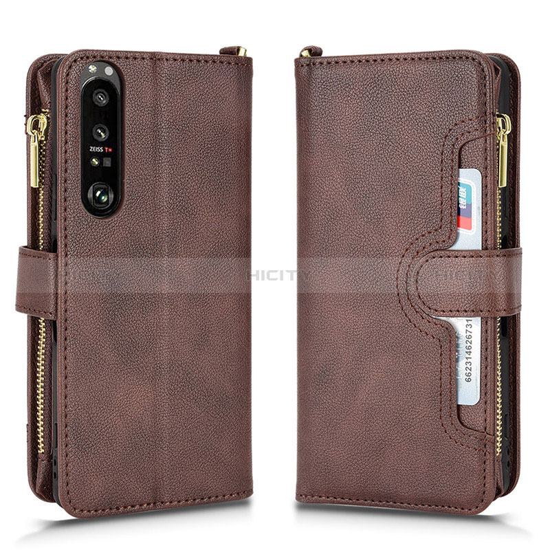 Custodia Portafoglio In Pelle Cover con Supporto BY2 per Sony Xperia 1 III