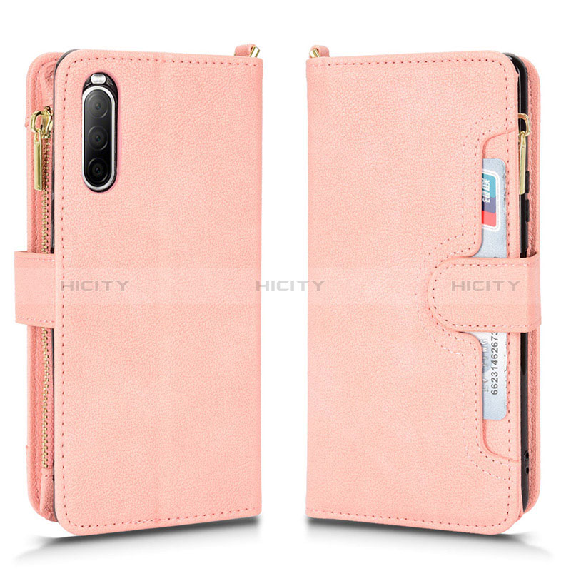 Custodia Portafoglio In Pelle Cover con Supporto BY2 per Sony Xperia 10 II