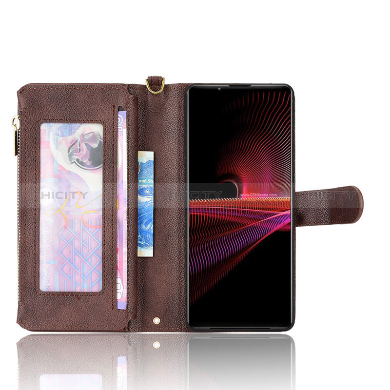 Custodia Portafoglio In Pelle Cover con Supporto BY2 per Sony Xperia 10 IV SO-52C