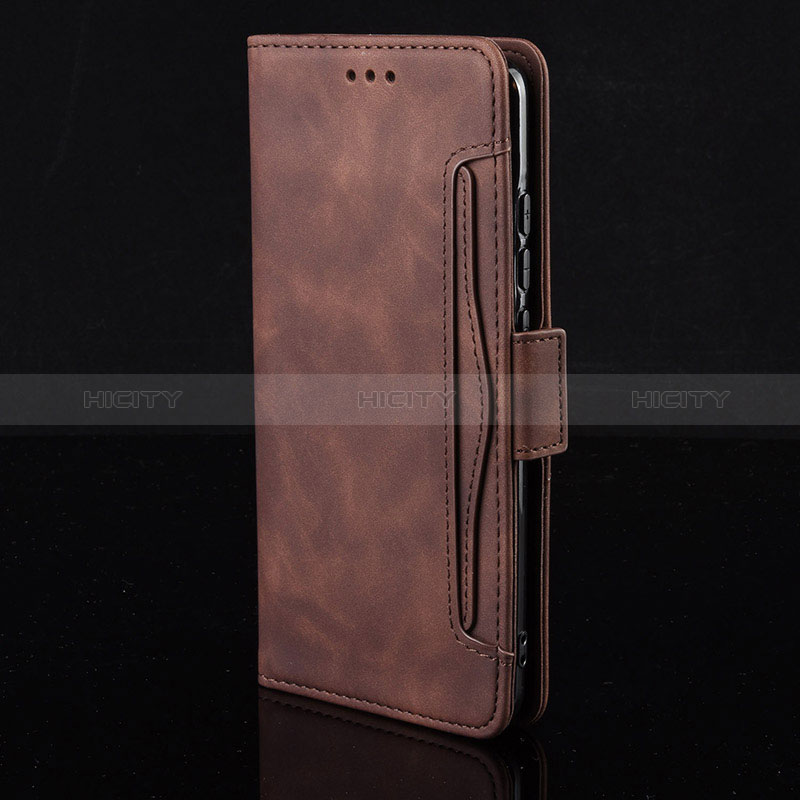 Custodia Portafoglio In Pelle Cover con Supporto BY2 per Xiaomi Mi Mix 4 5G Marrone