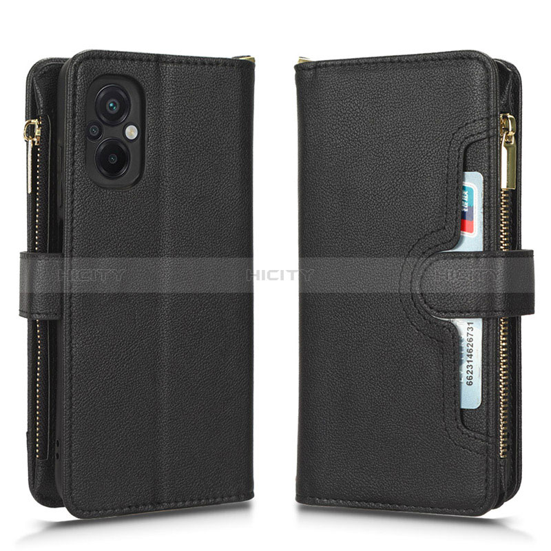 Custodia Portafoglio In Pelle Cover con Supporto BY2 per Xiaomi Poco M5 4G Nero