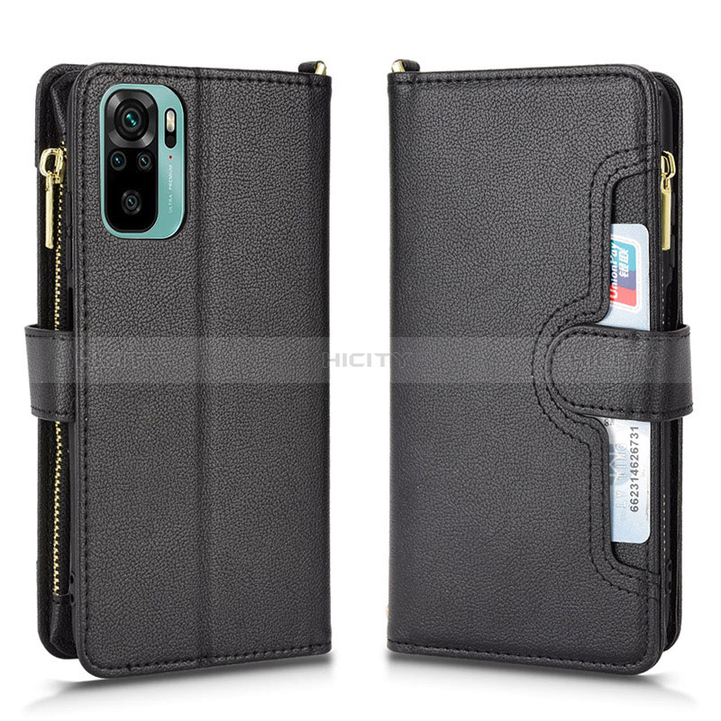 Custodia Portafoglio In Pelle Cover con Supporto BY2 per Xiaomi Poco M5S Nero