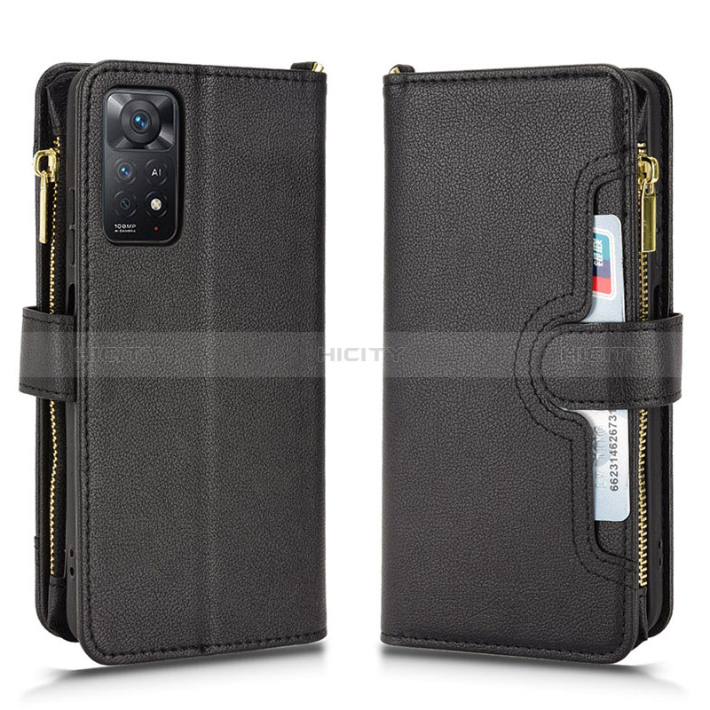 Custodia Portafoglio In Pelle Cover con Supporto BY2 per Xiaomi Redmi Note 11 Pro 4G Nero