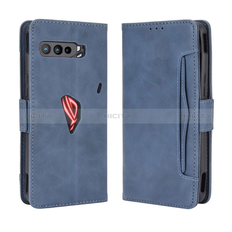 Custodia Portafoglio In Pelle Cover con Supporto BY3 per Asus ROG Phone 3 Blu