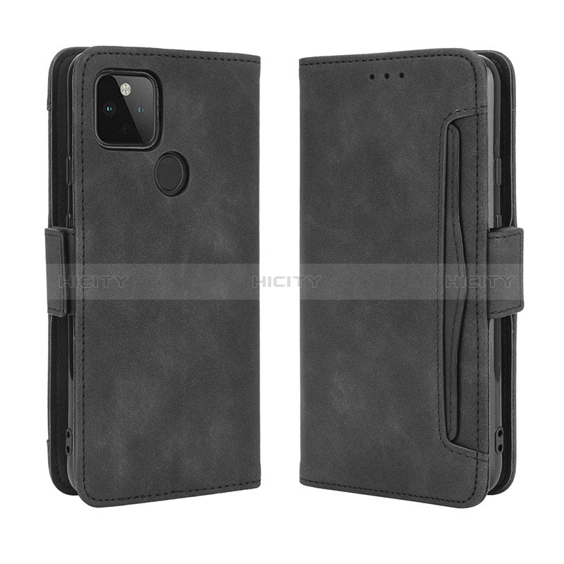 Custodia Portafoglio In Pelle Cover con Supporto BY3 per Google Pixel 5 XL 5G Nero