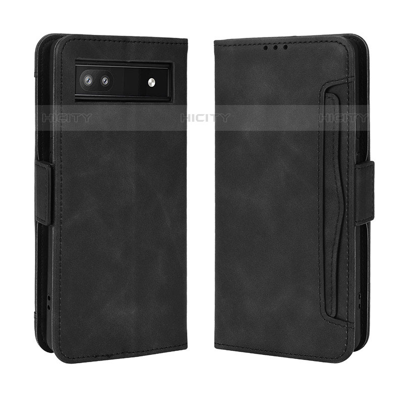 Custodia Portafoglio In Pelle Cover con Supporto BY3 per Google Pixel 6a 5G Nero