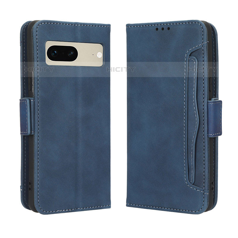 Custodia Portafoglio In Pelle Cover con Supporto BY3 per Google Pixel 7 5G Blu